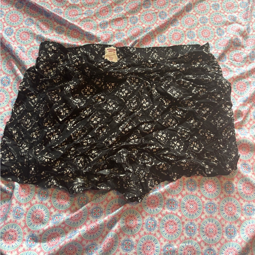 Mossimo Supply Co. Black and White Floral Shorts
